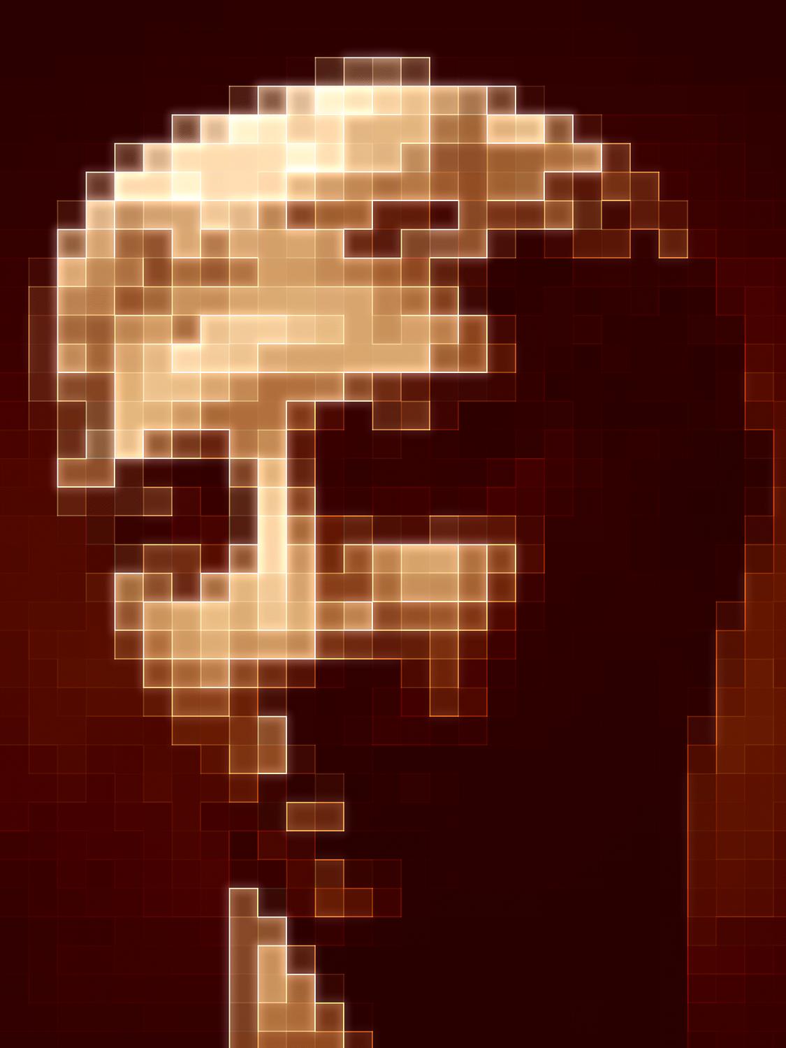 - <center>Portrait in shades of brown - Techno-Impressionist Museum - Techno-Impressionism - art - beautiful - photo photography picture - by Tony Karp
