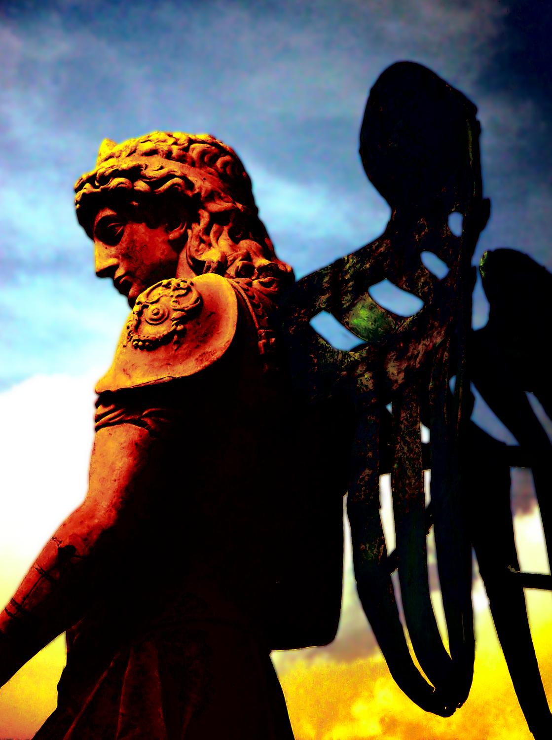  - Angel with tin wings - Exhibit in the artist's studio/gallery - Techno-Impressionist Museum - Techno-Impressionism - art - beautiful - photo photography picture - by Tony Karp